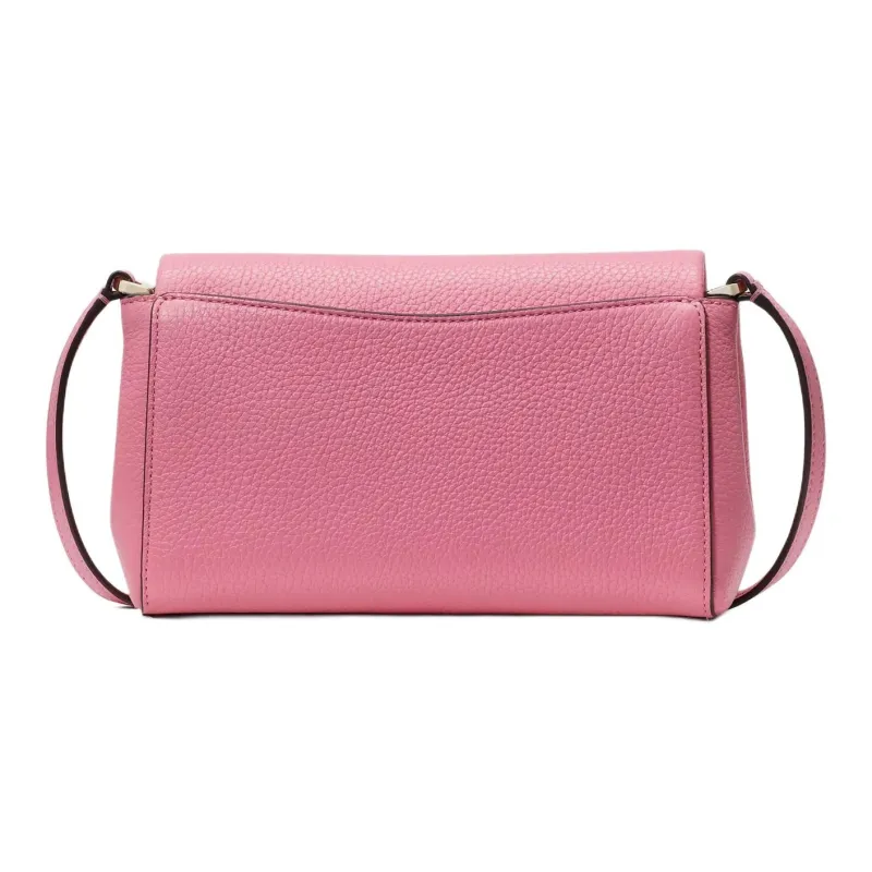Kate Spade Litchi Grain Leather Shoulder Bag, Crossbody Bag Mini Women's Floral Pink-2