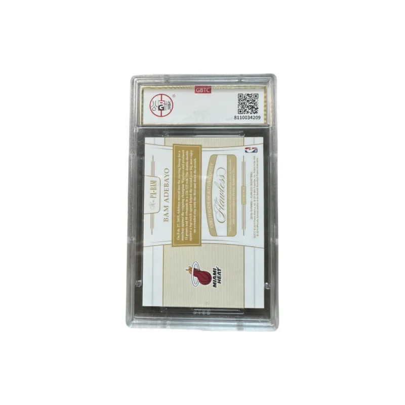 PANINI 2018 2019 Portable Flawless Miami Heat Bam Adebayo Signature Card Grading By Public Bao. Graded Cards 1 Pc-1