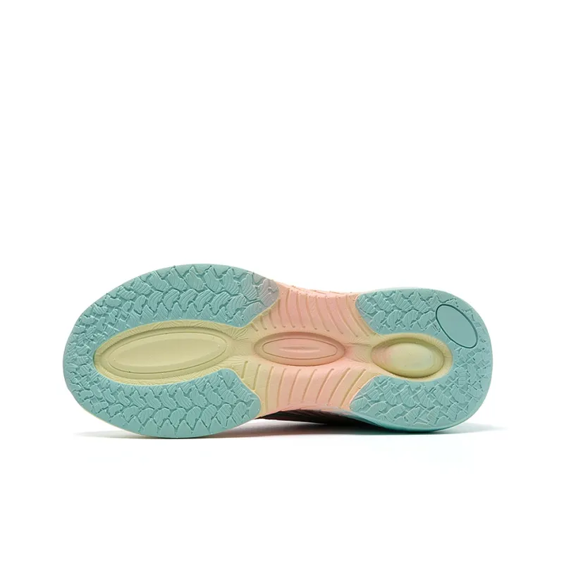 BIANSULONG Running Shoes Unisex Low Top Pink Yellow-2