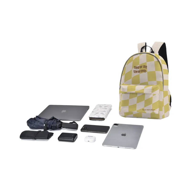 SRRW PU Backpack Regular Unisex Yellow-4