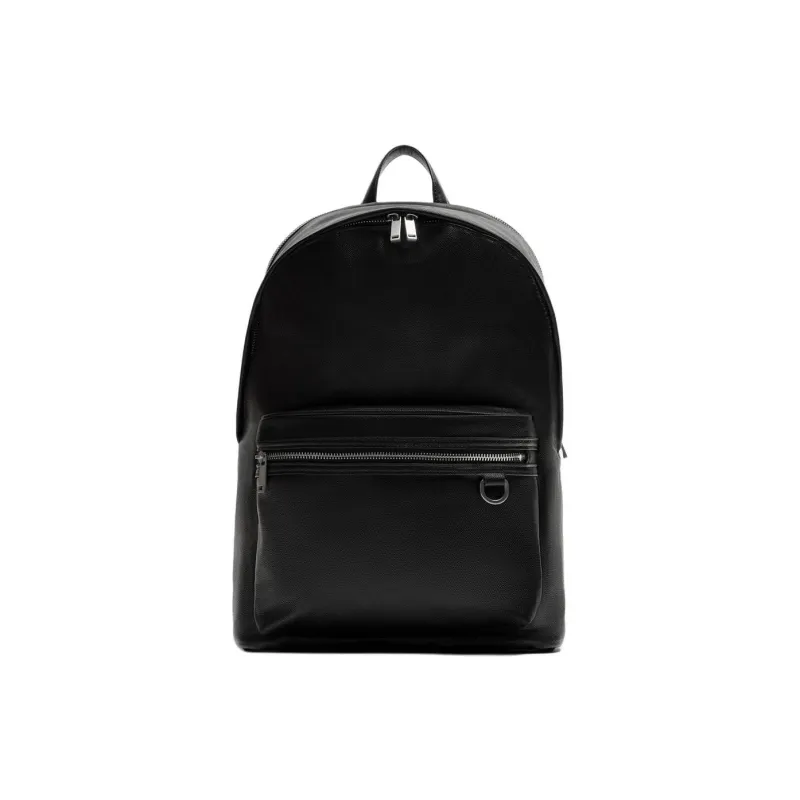 ZARA PU Backpack Large Size Men's Black-0