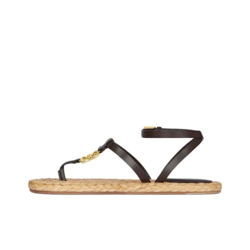 Givenchy 4G Liquid Calfskin One Strap Sandals Women's Black