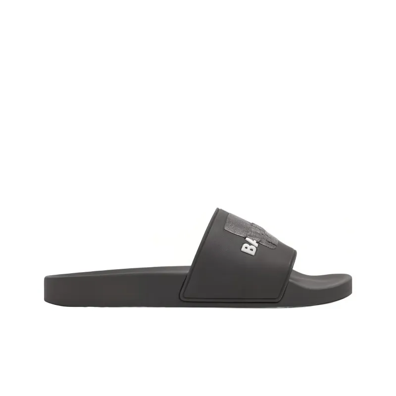 Balenciaga Rubber Sole Slide Slippers Men's Dark Gray-1