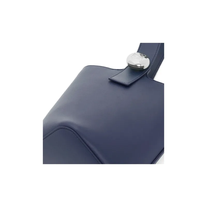 LOEWE Bucket Series Soft Cow Leather Bucket Bags Shoulder Bag Crossbody Bag Handbag Mini Women's Dark Blue-6
