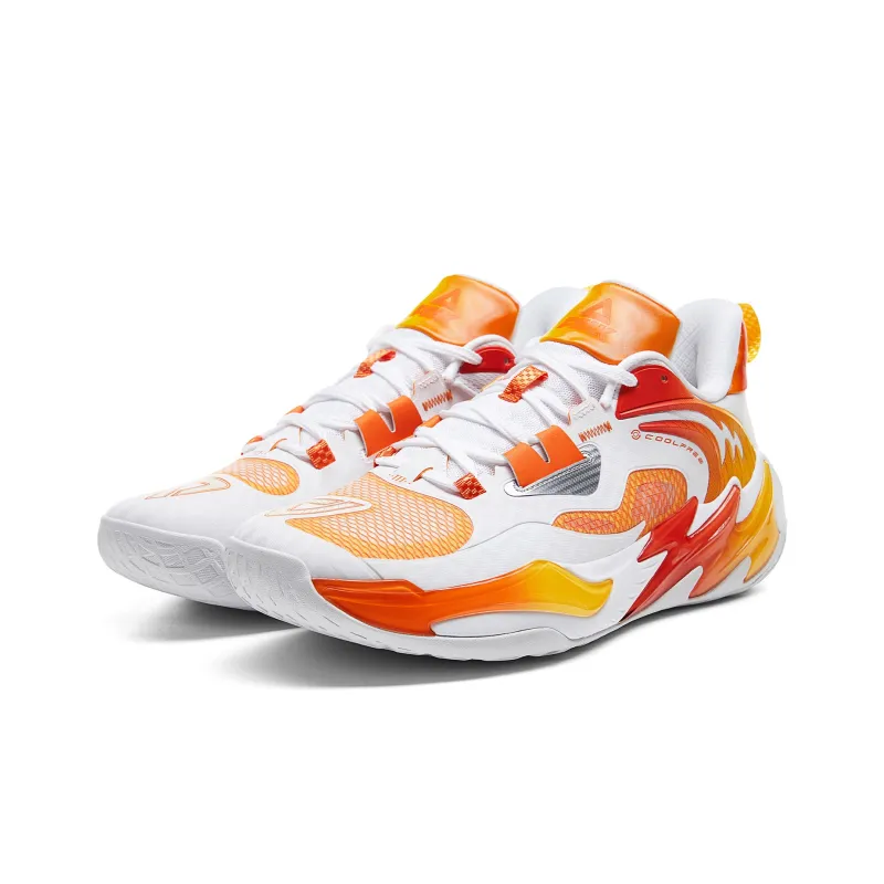 PEAK Basketball Shoes Men Low Top Baymax/Orange-2