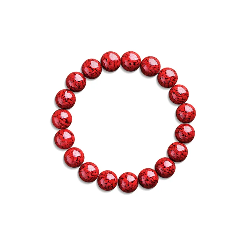 Moon Jewelry Reconstructed Cinnabar Bracelets Unisex-2