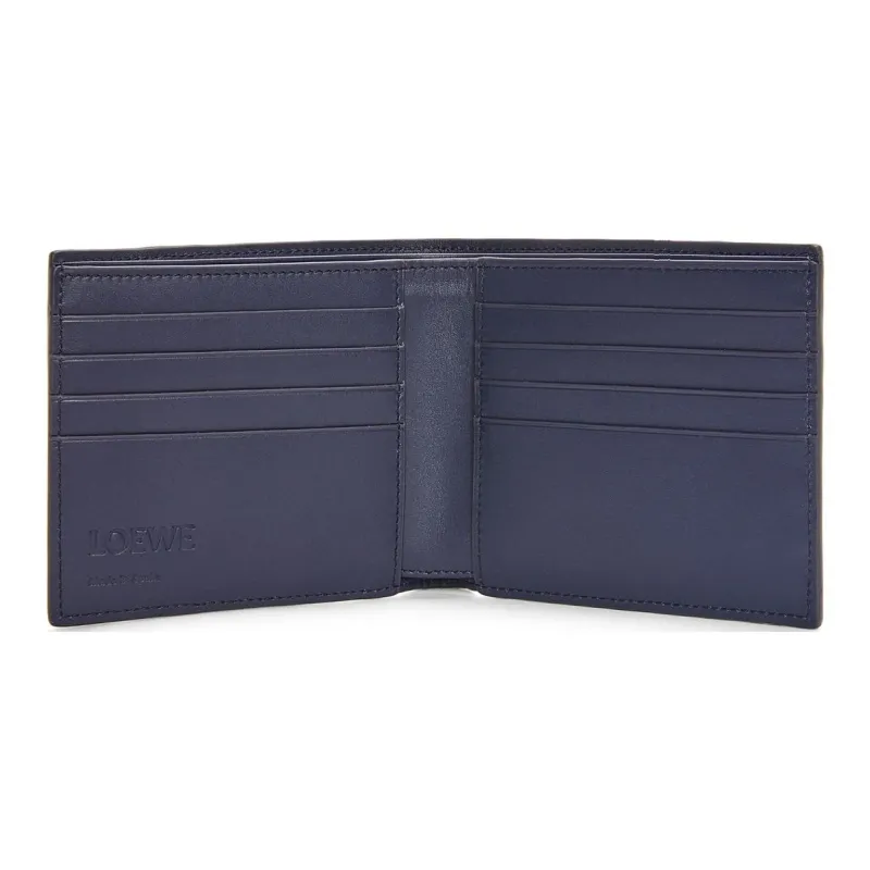 LOEWE Puzzle Cow Leather Wallet Men's Dark Blue-1