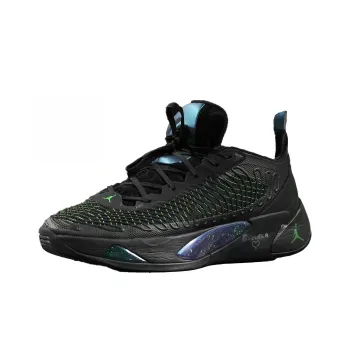 Jordan Luka 1 Low Top Basketball Shoes Men's Black Green