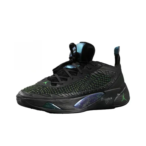Jordan Luka 1 Low Top Basketball Shoes Men's Black Green