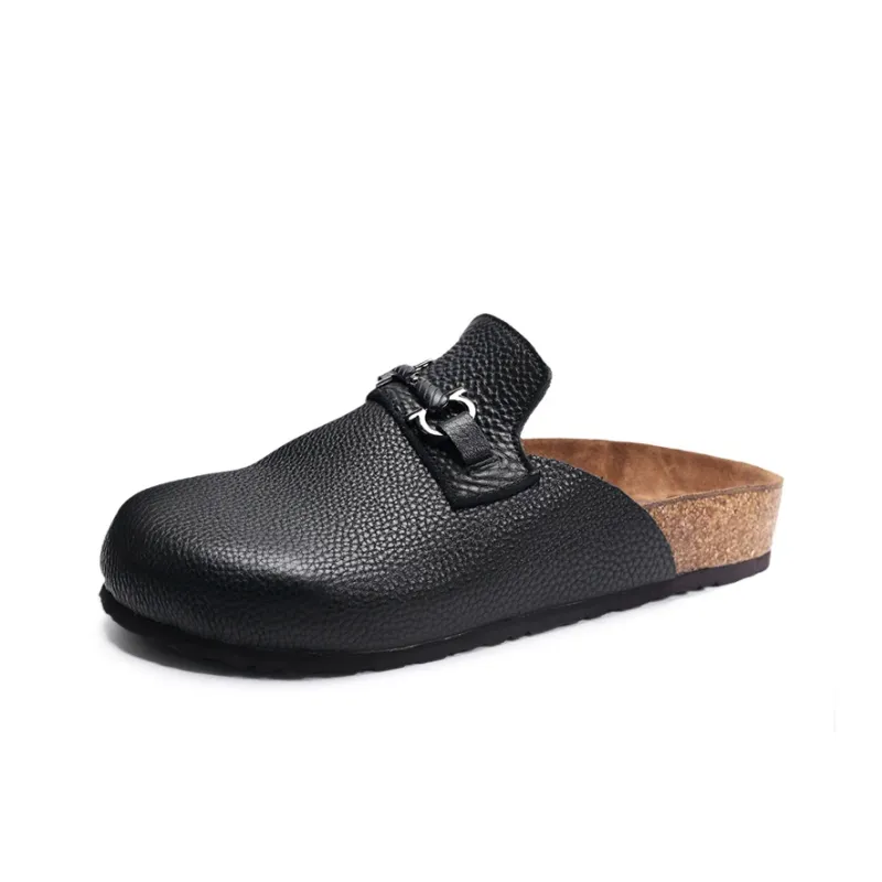Voguhomme x Voguhomme Rubber Sole Stitching Slip Resistant Wrap toe Slippers Men's-2