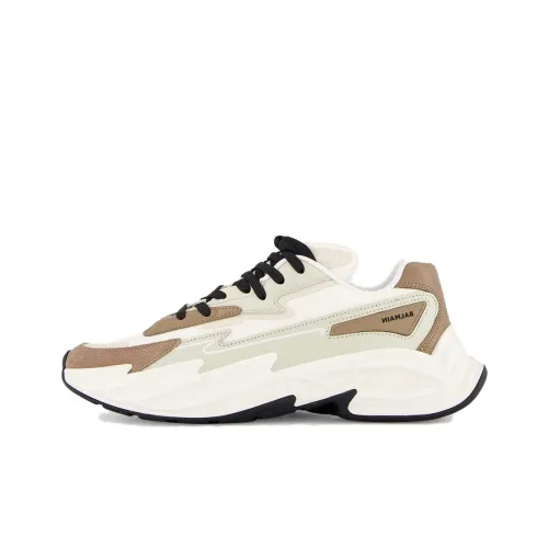 BALMAIN Run Row Leather Sneakers