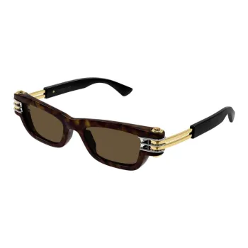 Bottega Veneta Bolt Rectangle Frame Sunglasses