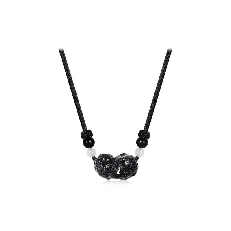 Bermuda Eyes Obsidian Necklaces Unisex-0