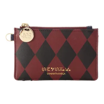 SAMANTHA THAVASA HUNTER X HUNTER Collaboration Synthetic Leather Wallet Women's Navy Red
