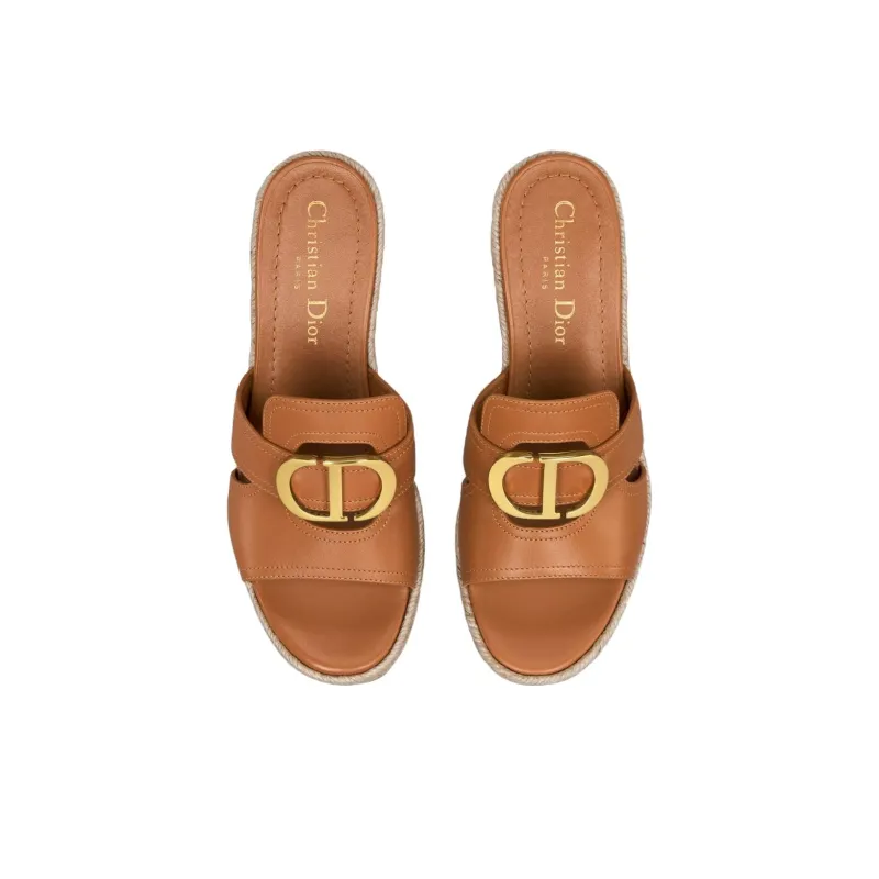 DIOR 30 Montaigne Slide Slippers 9.5cm Women's Camel-3