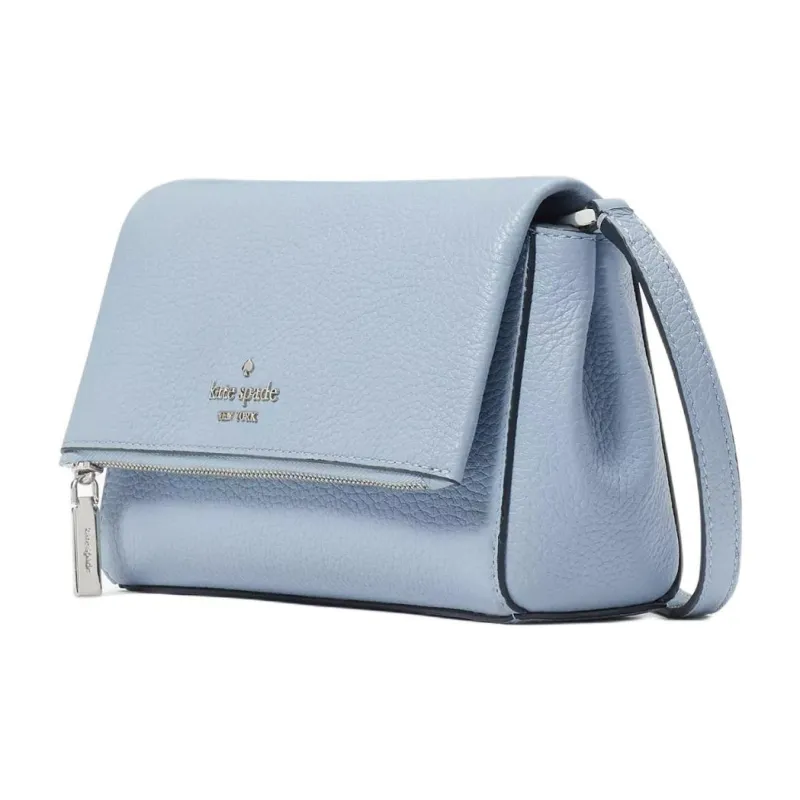 Kate Spade Leila Litchi Grain Leather Shoulder Bag, Crossbody Bag Mini Women's Blue-1
