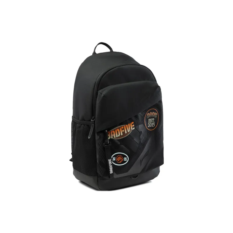 LiNing Polyester Student Backpack Unisex Black-1