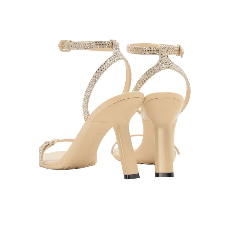 LOEWE Petal One Strap Sandals 9cm Women's Beige-4