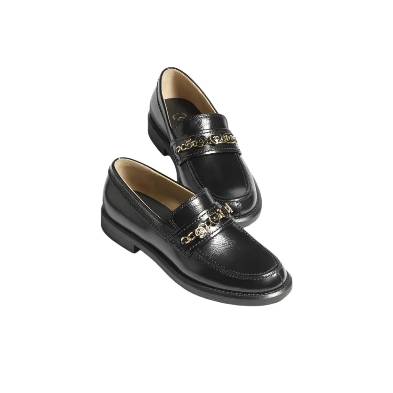 CHANEL Loafers Women's Black-3