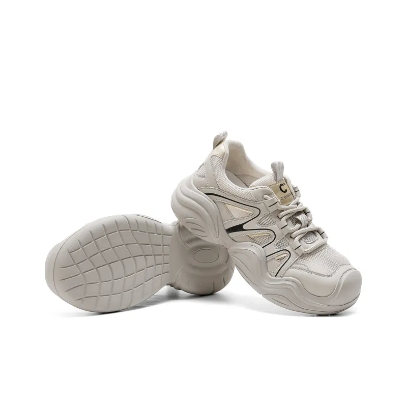 C°BANNER Low Top Chunky Sneakers Women's Champagne-2