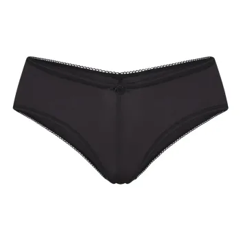 SKIMS FITS EVERYBODY PICOT TRIM TANGA Underpants Women's 1 Pack ONYX/Onyx