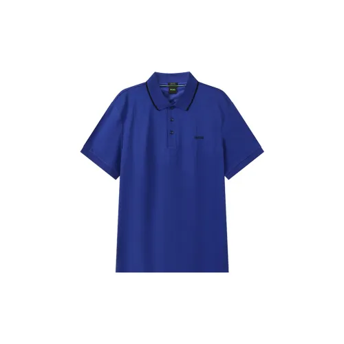 HUGO BOSS Polo Shirts Men Royal Blue