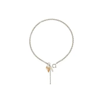 JUSTINE CLENQUET Brass, Crystal, Palladium Plated Necklaces Women's Silver