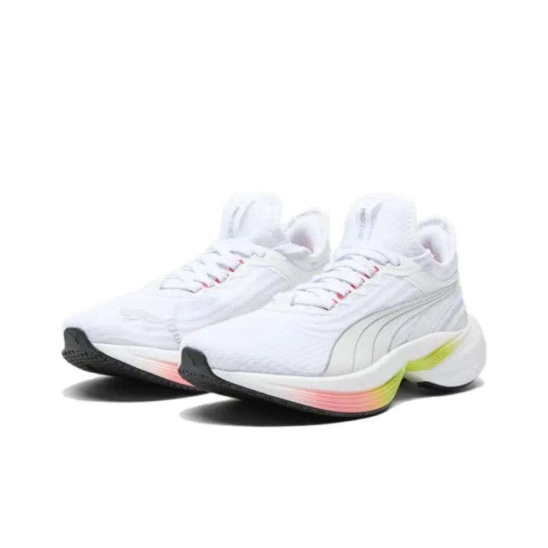 PUMA Anti Slip Wear Resistant Low Top Casual Running Shoes Women's White Green-2