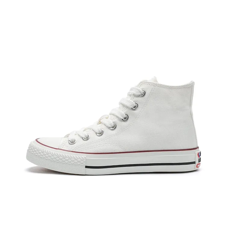 Dafu Leaps Forward Slip Resistant, Abrasion Resistant, Breathable, Lightweight High Top Canvas Shoes Unisex White-0