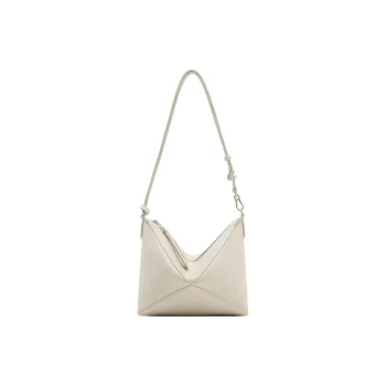LOEWE Cow Leather Crossbody Handheld Shoulder Bag Women's White