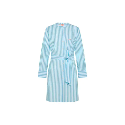 SUN 68 Long-Sleeved Dresses Women's Cyan