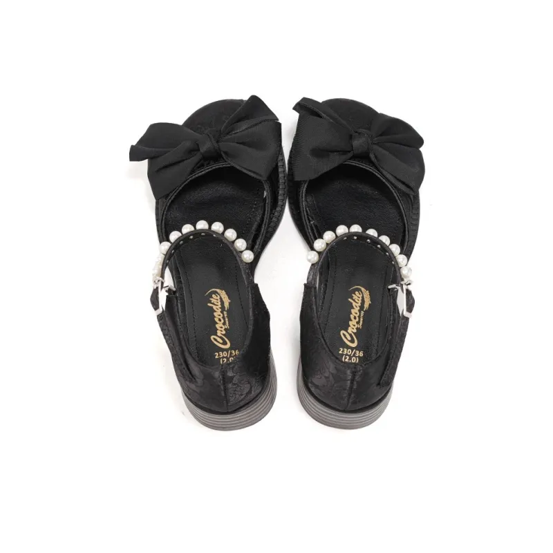 Crocodile Strap Sandals Women's-2