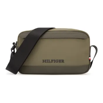 Tommy Hilfiger Artificial Leather Camera Bag Medium Size Men's Brown Green