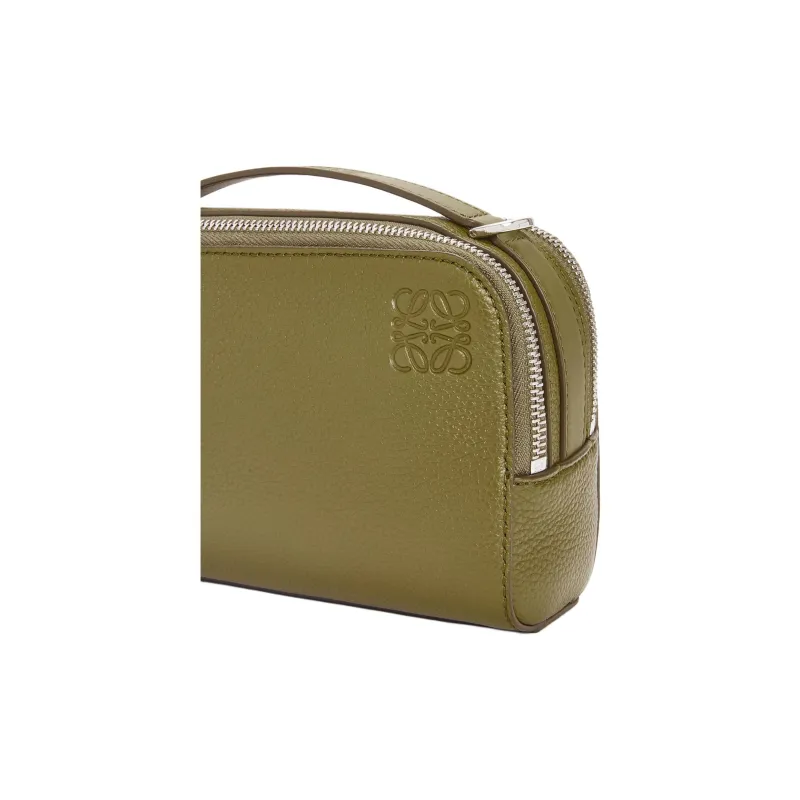 LOEWE Soft Grained Cow Leather Camera Bag Handbag Shoulder Bag Crossbody Bag Mini Men's Olive-5