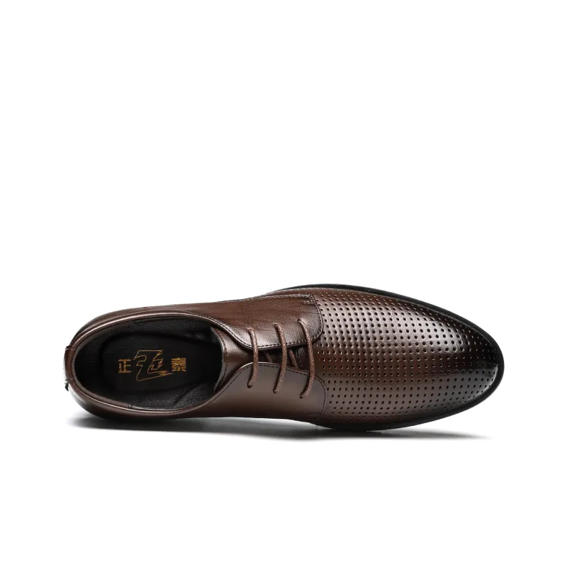 CHINT Dress Shoes Men Low Top Black, Dark Brown-13