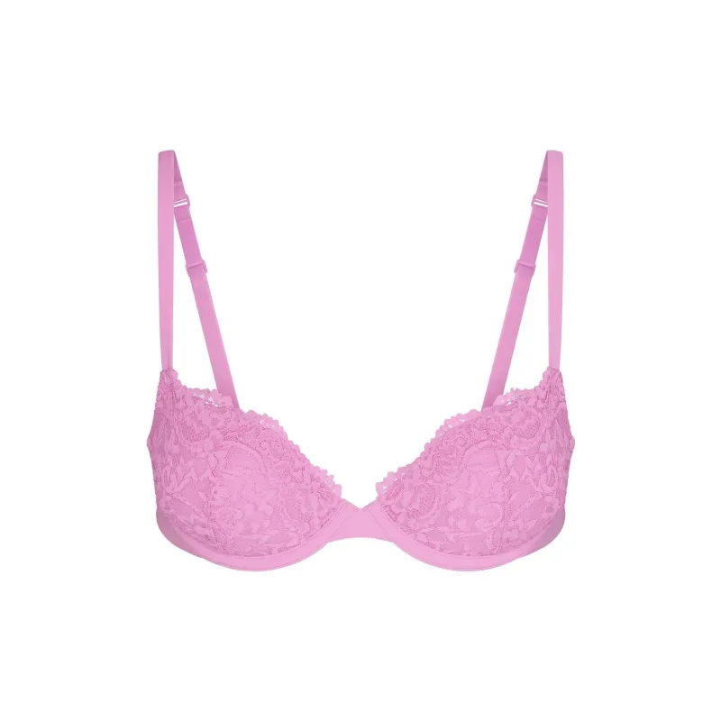 SKIMS FITS EVERYBODY LACE PUSH-UP BRA Bra Women's PETAL/Floral Color-0