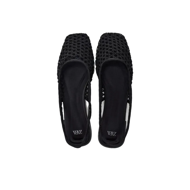ZARA Casual Single Shoes 1.5cm Women's Black-4