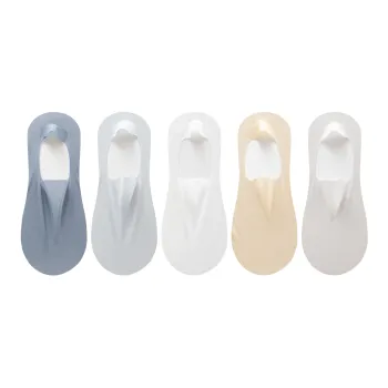 AUGUST No-Show Socks Women's 5 Pack Mixed Color