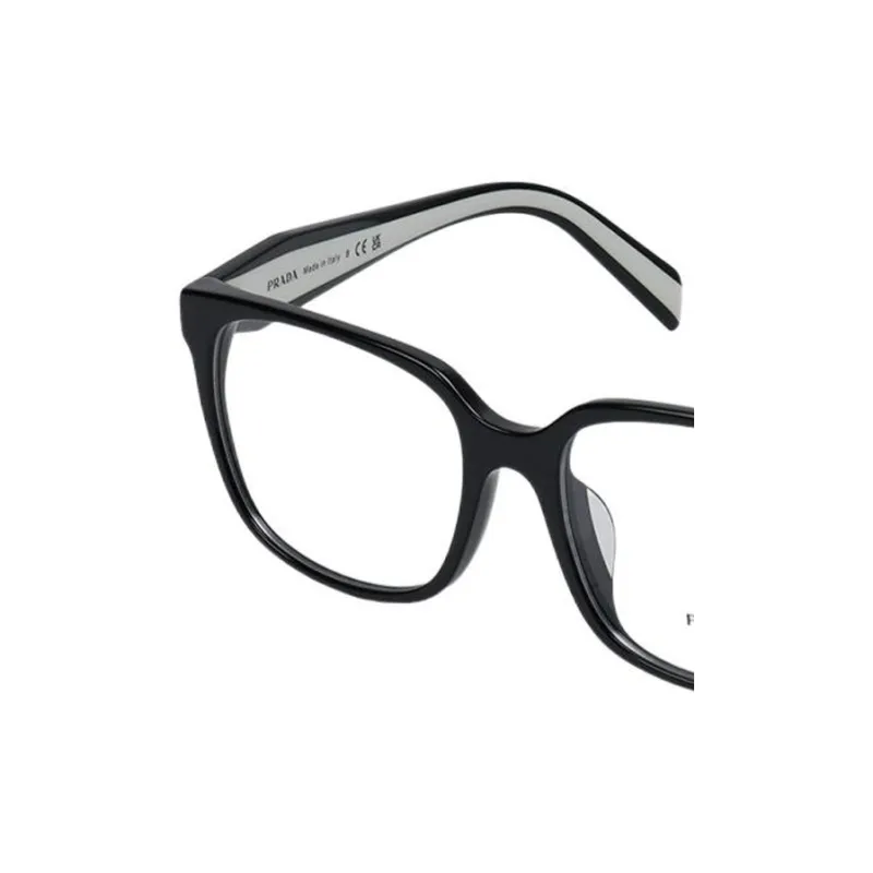 PRADA Irregular Shape Eyeglass Frames Women's Black-2