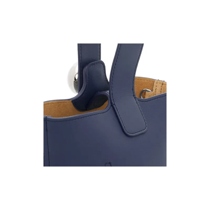 LOEWE Bucket Series Soft Cow Leather Bucket Bags Shoulder Bag Crossbody Bag Handbag Mini Women's Dark Blue-5