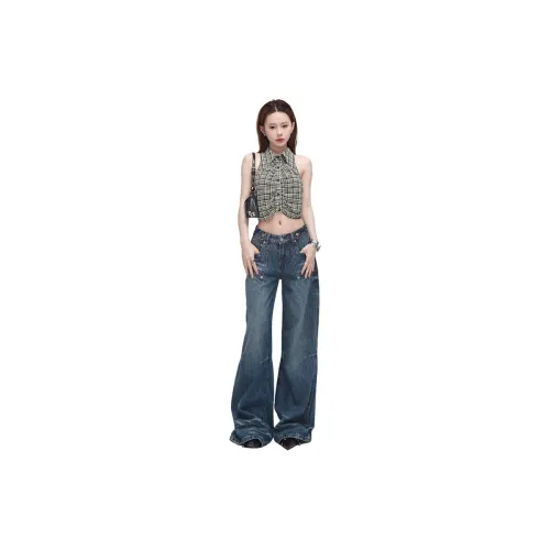 Jenna Chun Jeans Women's Rippled Blue