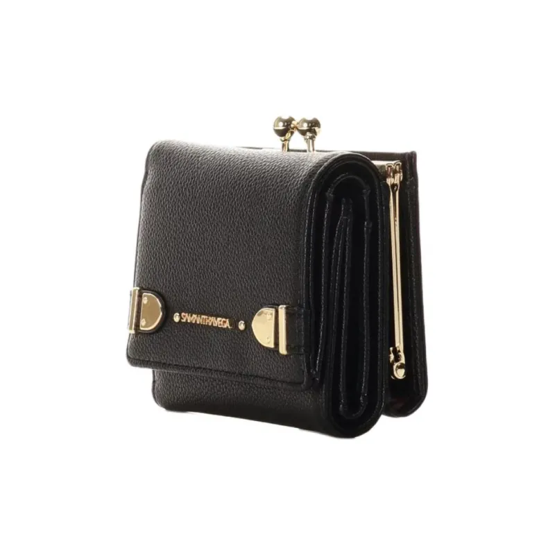 SAMANTHA THAVASA Synthetic Leather Wallet Women's Black-1