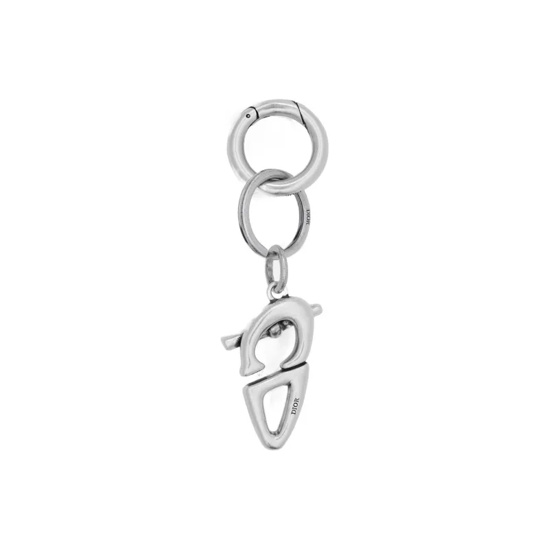 DIOR Brass Keychains Men's Silver-0