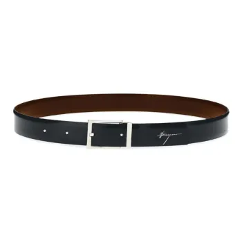 Ferragamo Logo engraved buckle Reversible Leather Belt