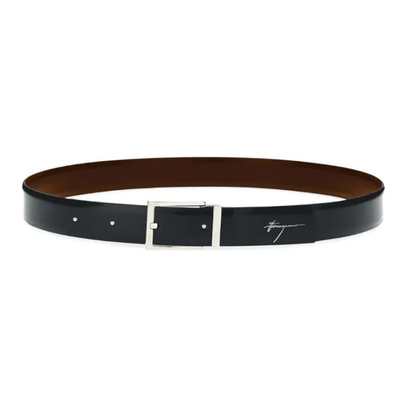 Ferragamo Logo engraved buckle Reversible Leather Belt-0