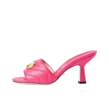 GUCCI GG Marmont Slide Slippers Women's Fuchsia