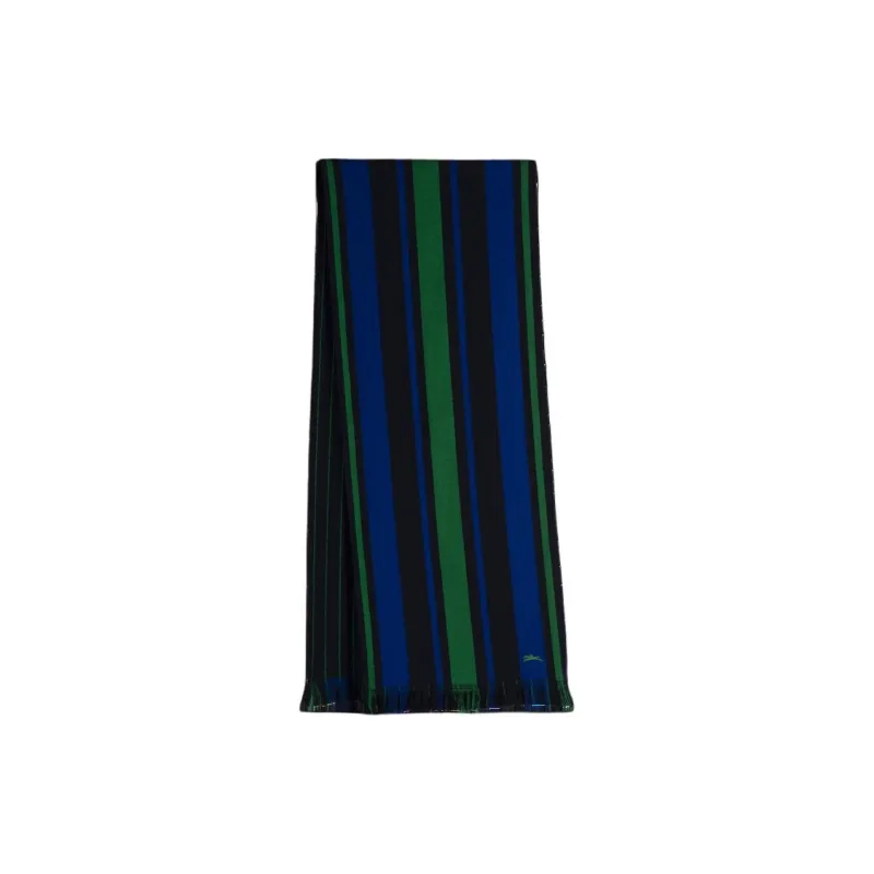 LONGCHAMP Wool Knit Scarves Women's Blue-0