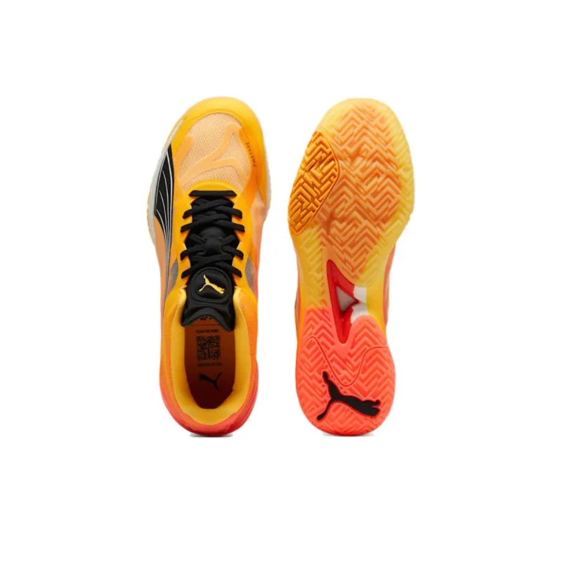 PUMA Accelerate Anti Slip Wear Resistant Low Top Golf Shoes Unisex Orange Black-3