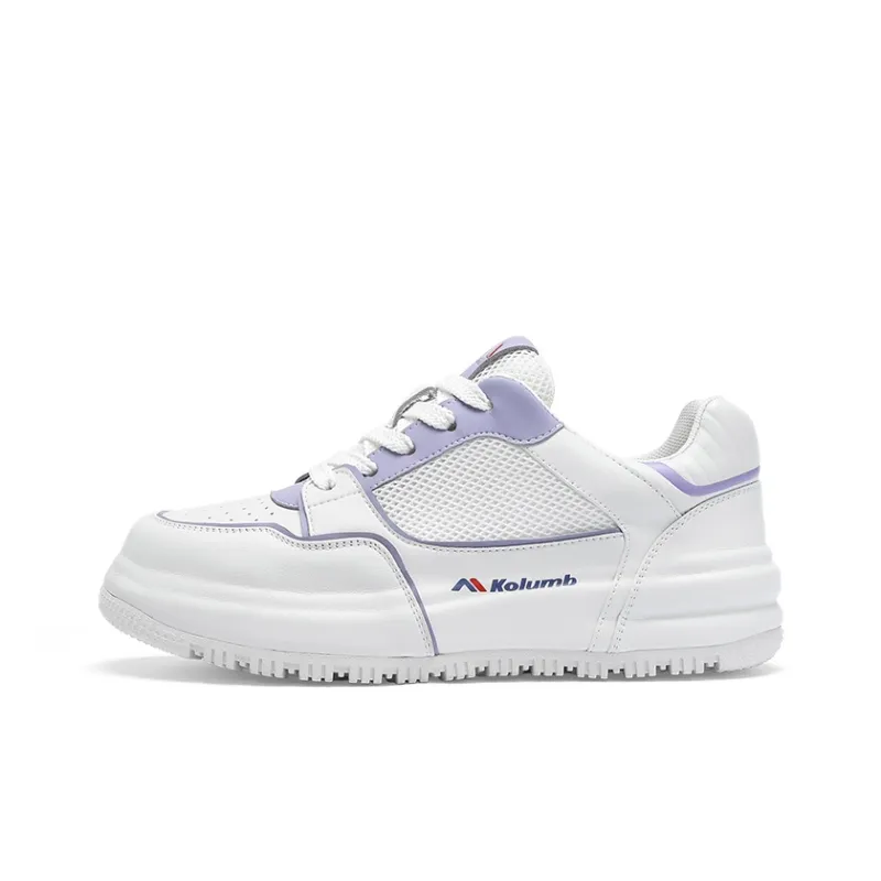 Kolumb Abrasion Resistant, Lightweight, Breathable, Waterproof Low Top Skateboard Shoes Women's White-15