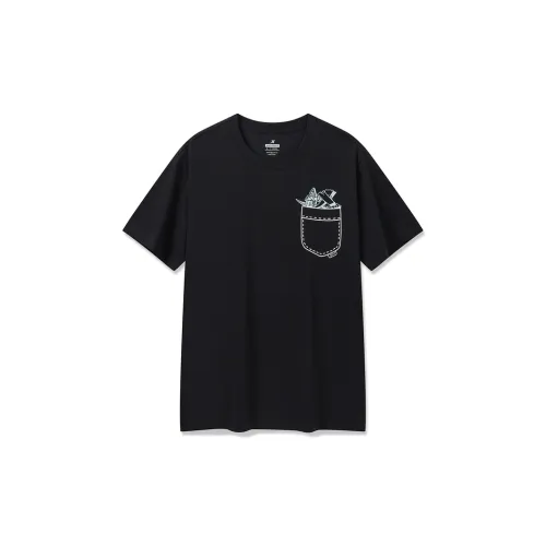 XTEP T-Shirts Unisex Jet Black